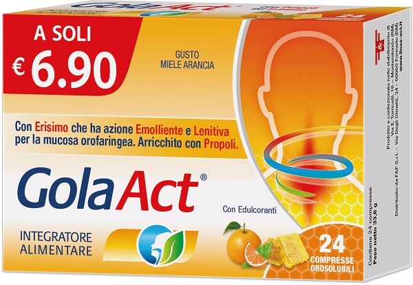 GOLA ACT MIELE ARANCIA 24 COMPRESSE OROSOLUBILI - Farmacia Artemisia di Montecuollo Dott. Angelo snc