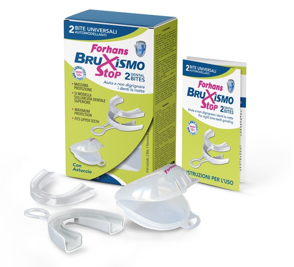 BITE UNIVERSALI AUTOMODELLANTI BRUXISMO STOP FORHANS 2 PEZZI - Farmacia Artemisia di Montecuollo Dott. Angelo snc