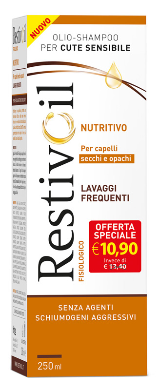 RESTIVOIL NUTRITIVO PER CAPELLI SECCHI E OPACHI LAVAGGI FREQUENTI OFFERTA SPECIALE 250 ML - Farmacia Artemisia di Montecuollo Dott. Angelo snc