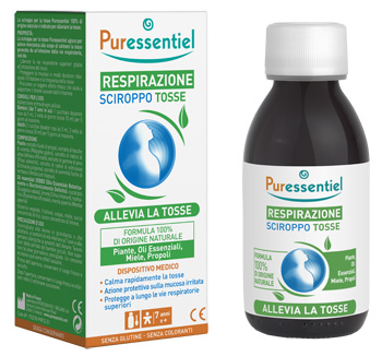 PURESSENTIEL SCIROPPO TOSSE RESPIRAZIONE DISPOSITIVO MEDICO 125 ML - Farmacia Artemisia di Montecuollo Dott. Angelo snc