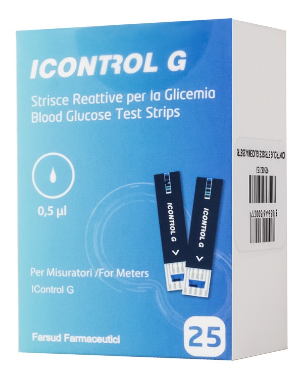 STRISCE MISURAZIONE GLICEMIA ICONTROL G 25 PEZZI - Farmacia Artemisia di Montecuollo Dott. Angelo snc