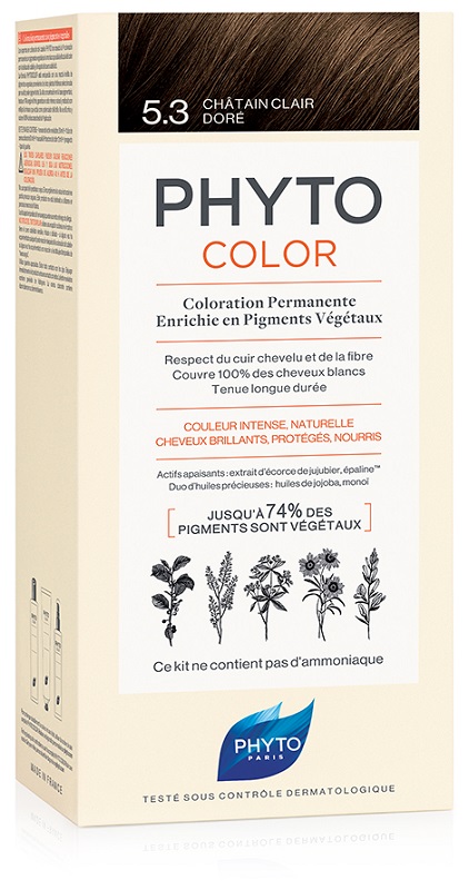 PHYTOCOLOR 5,3 CASTANO CHIARO DORATO LATTE + CREMA + MASCHERA + PAIO DI GUANTI - Farmacia Artemisia di Montecuollo Dott. Angelo snc