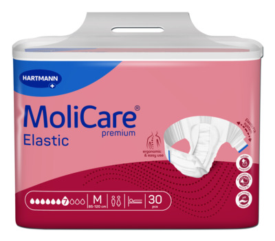 PANNOLINO MUTANDINA MOLICARE PREMIUM ELASTIC CON ALI ELASTICHE IPOALLERGENICO 7 GOCCE M 30 PEZZI - Farmacia Artemisia di Montecuollo Dott. Angelo snc