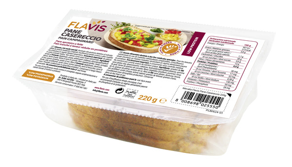 FLAVIS PANE CASERECCIO PANE APROTEICO A FETTE 220 G - Farmacia Artemisia di Montecuollo Dott. Angelo snc