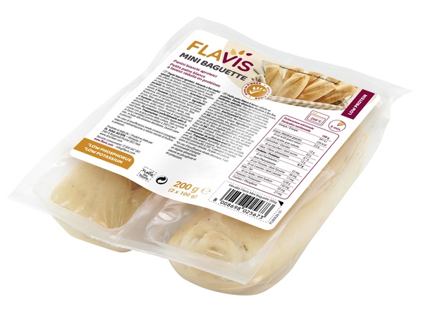 FLAVIS MINI BAGUETTE PANINI BIANCHI APROTEICI 2 PEZZI DA 100 G - Farmacia Artemisia di Montecuollo Dott. Angelo snc