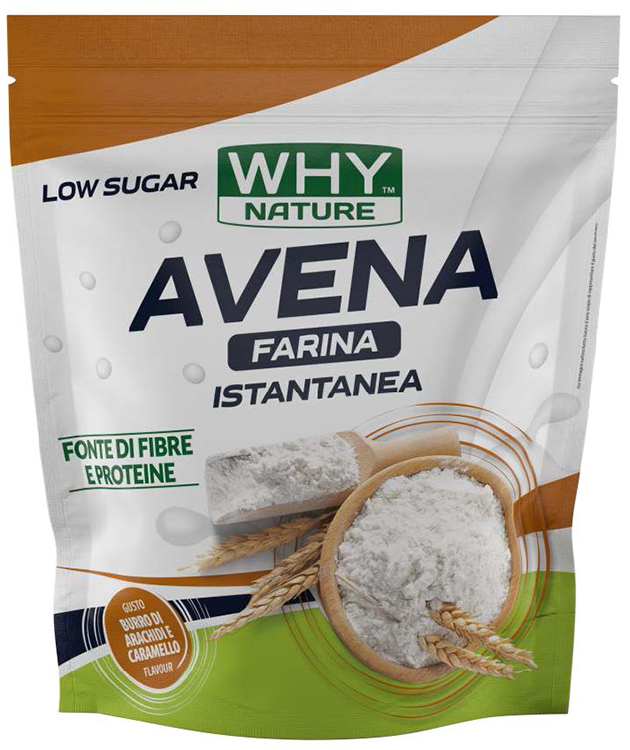 WHYNATURE AVENA FARINA ISTANTANEA BURRO DI ARACHIDI E CARAMELLO 1 KG - Farmacia Artemisia di Montecuollo Dott. Angelo snc