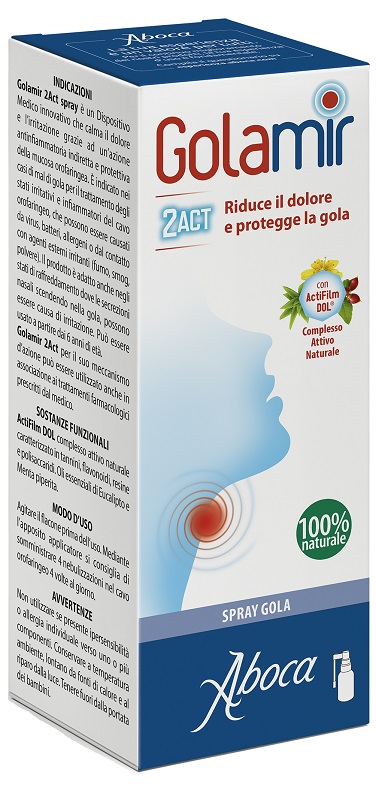GOLAMIR 2ACT SPRAY 30 ML NO ALCOOL ADULTI E BAMBINI DA UN ANNO DI ETA' - Farmacia Artemisia di Montecuollo Dott. Angelo snc