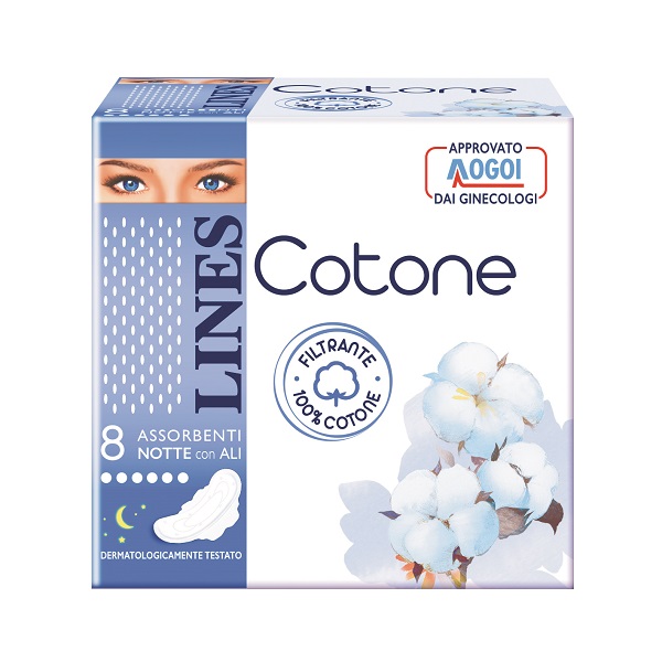 LINES COTONE ULTRA NOTTE 8 PEZZI - Farmacia Artemisia di Montecuollo Dott. Angelo snc
