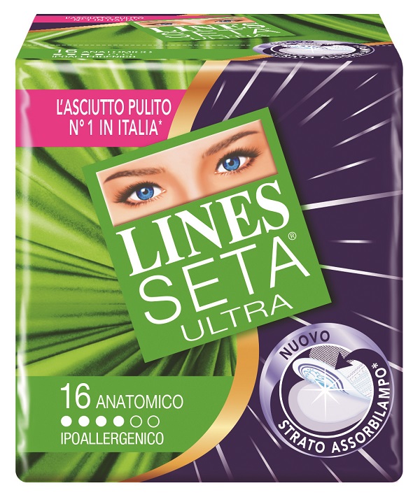 ASSORBENTE LINES SETA ULTRA ANATOMICO 16 PEZZI - Farmacia Artemisia di Montecuollo Dott. Angelo snc