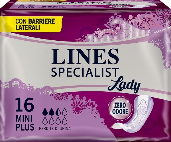 LINES SPECIALIST PANNOLONE MINI PLUS FARMA 16 PEZZI - Farmacia Artemisia di Montecuollo Dott. Angelo snc