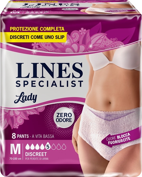 LINES SPECIALIST PANTS DISCREET M FARMA 8 PEZZI - Farmacia Artemisia di Montecuollo Dott. Angelo snc
