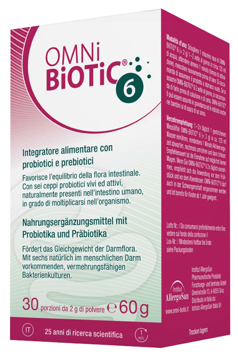 OMNI BIOTIC 6 60 G SENZA GLUTINE E LATTOSIO - Farmacia Artemisia di Montecuollo Dott. Angelo snc
