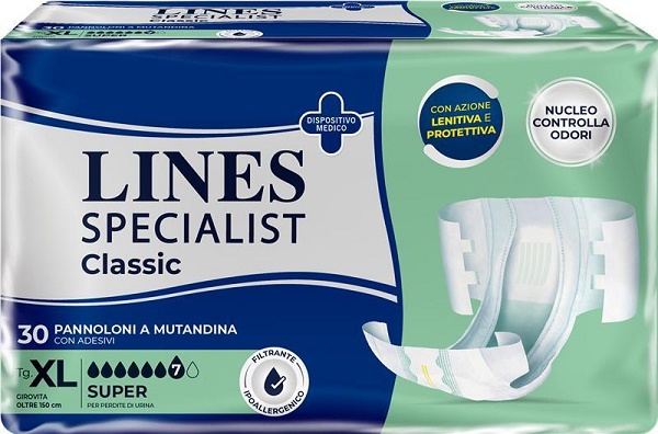 PANNOLONE A MUTANDA LINES SPECIALIST CLASSIC SUPER PM XL 30 PEZZI - Farmacia Artemisia di Montecuollo Dott. Angelo snc