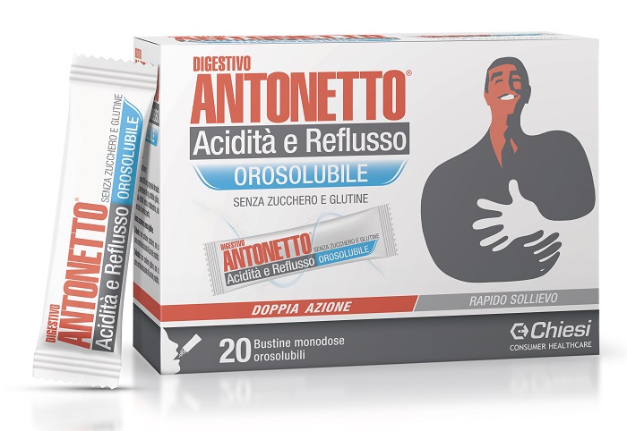 DIGESTIVO ANTONETTO ACIDITA' E REFLUSSO OROSOLUBILE 20 BUSTINE - Farmacia Artemisia di Montecuollo Dott. Angelo snc