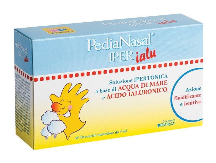 PEDIANASAL IPER SOLUZIONE IPERTONICA CON ACIDO IALURONICO 20 FLACONCINI MONODOSE DA 5 ML - Farmacia Artemisia di Montecuollo Dott. Angelo snc