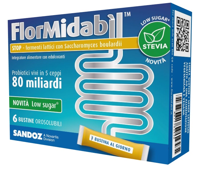 FLORMIDABIL STOP 6 BUSTINE CON STEVIA - Farmacia Artemisia di Montecuollo Dott. Angelo snc