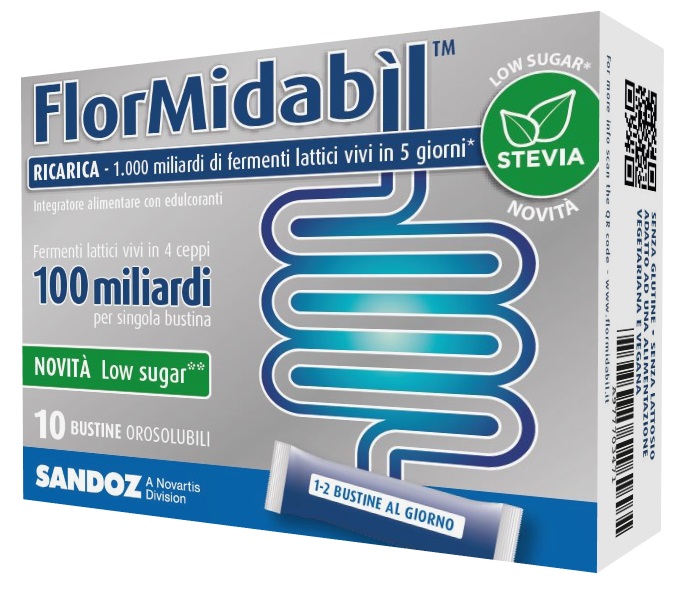 FLORMIDABIL RICARICA 10 BUSTINE CON STEVIA - Farmacia Artemisia di Montecuollo Dott. Angelo snc