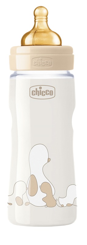 CHICCO BIBERON ORIGINAL 330ML TOUCH REGULAR UNISEX CON TETTARELLA IN CAUCCIU' - Farmacia Artemisia di Montecuollo Dott. Angelo snc