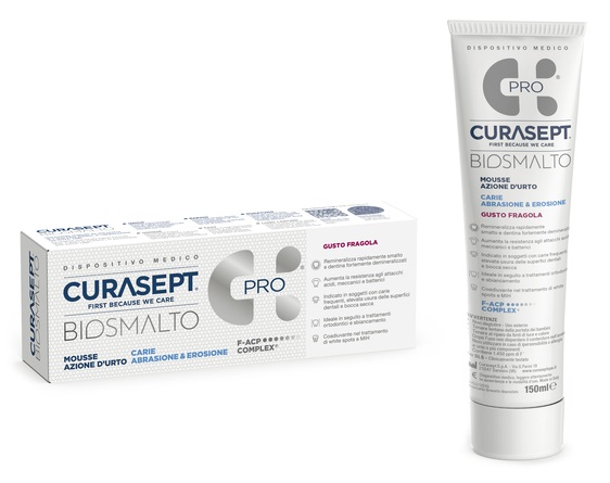 CURASEPT BIOSMALTO MOUSSE CARIE FRAGOLA 50 ML - Farmacia Artemisia di Montecuollo Dott. Angelo snc