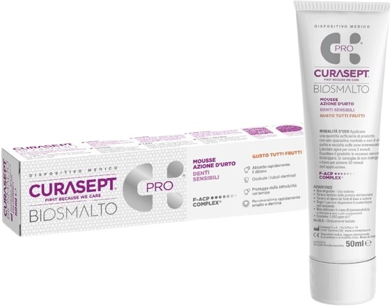 CURASEPT BIOSMALTO MOUSSE DENTI SENSIBILI 50 ML - Farmacia Artemisia di Montecuollo Dott. Angelo snc