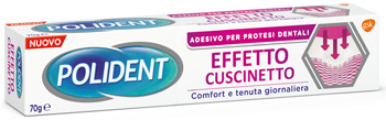 POLIDENT FISSATIVO EFFETTO CUSCINETTO ADESIVO PER PROTESI DENTALI 70 G - Farmacia Artemisia di Montecuollo Dott. Angelo snc