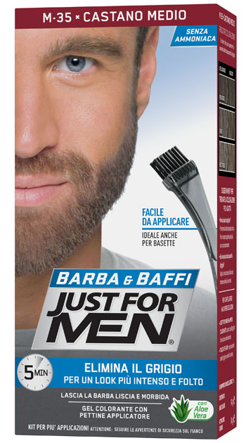 JUST FOR MEN BARBA & BAFFI M35 CASTANO MEDIO 51 G - Farmacia Artemisia di Montecuollo Dott. Angelo snc