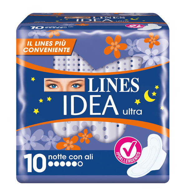IDEA ULTRA ASSORBENTE NOTTE CON ALI 10 PEZZI - Farmacia Artemisia di Montecuollo Dott. Angelo snc