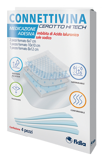 CEROTTO CONNETTIVINA HITECH 4 MISURE MISTE 2 PEZZI 6 X 7 CM + 1 PEZZO 10 X 10 CM + 1 PEZZO 8 X 12 CM - Farmacia Artemisia di Montecuollo Dott. Angelo snc