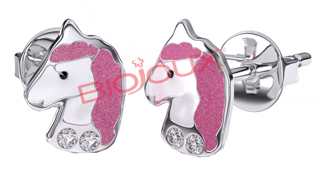 ORECCHINO STERILE BJT701 STS ROSE UNICORN - Farmacia Artemisia di Montecuollo Dott. Angelo snc