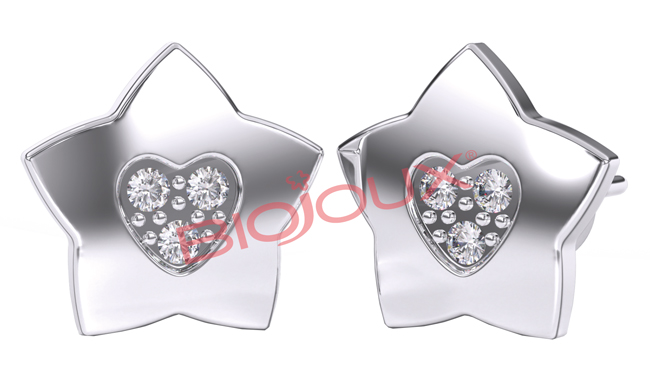 ORECCHINO STERILE BJT716 STS STAR/HEART - Farmacia Artemisia di Montecuollo Dott. Angelo snc