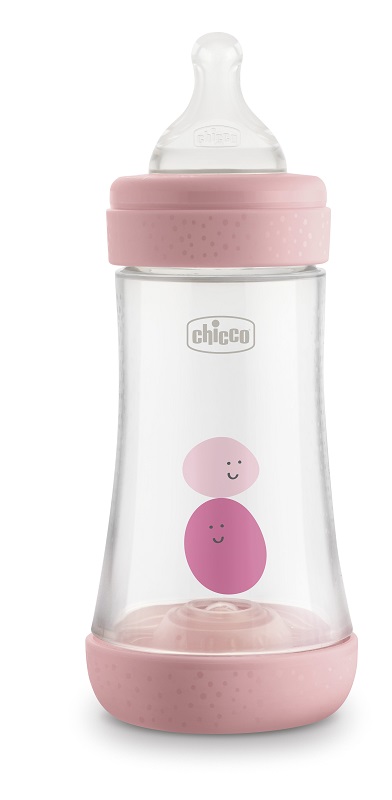 CHICCO BIBERON PERFECT 5 GIRL 240 ML IN SILICONE 2 FORI - Farmacia Artemisia di Montecuollo Dott. Angelo snc