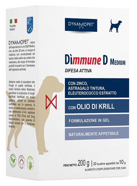 DIMMUNE D MEDIUM CANI 20 BUSTINE APPETIBILI DA 10 G - Farmacia Artemisia di Montecuollo Dott. Angelo snc