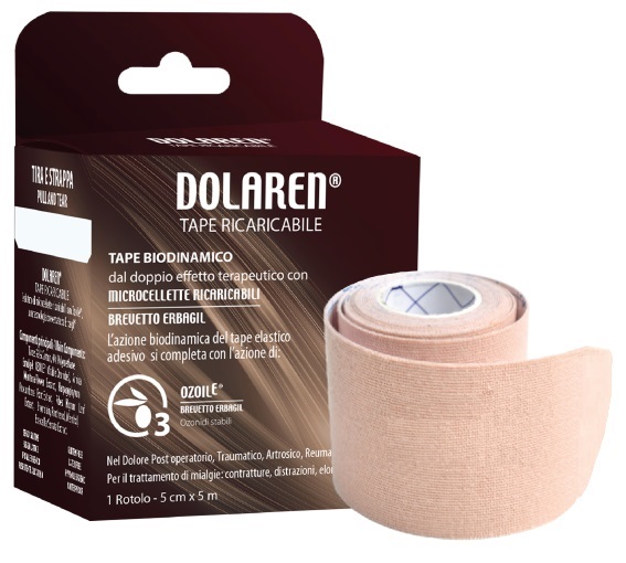 DOLAREN TAPE RICARICABILE CEROTTO TERAPEUTICO BEIGE CM 5X5 M IN ROTOLO - Farmacia Artemisia di Montecuollo Dott. Angelo snc