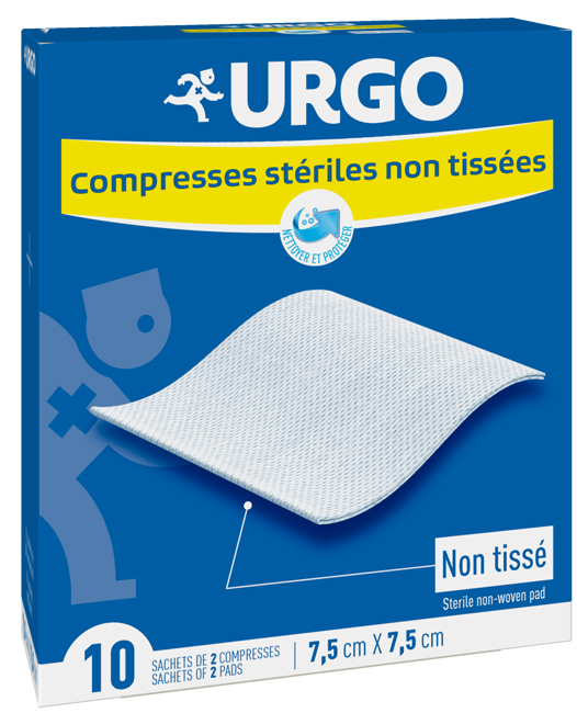 COMPRESSA DI GARZA IN COTONE STERILE URGO 7,5 X 7,5 CM 10 PEZZI - Farmacia Artemisia di Montecuollo Dott. Angelo snc