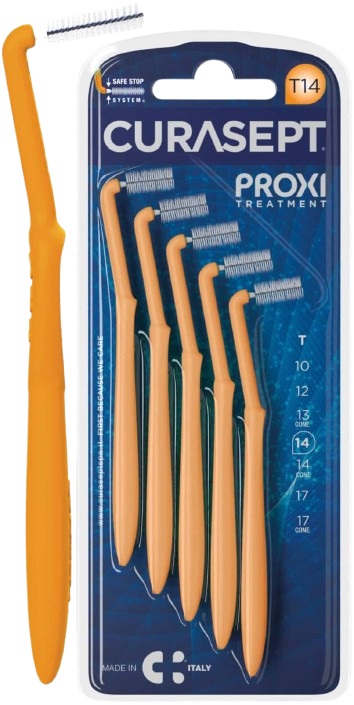 CURASEPT PROXI ANGLE T14 ARANCIO/ORANGE 5 PEZZI - Farmacia Artemisia di Montecuollo Dott. Angelo snc