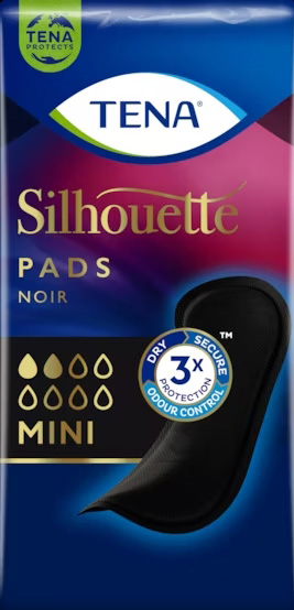 ASSORBENTE NERO INCONTINENZA LEGGERA TENA SILHOUETTE NOIR MINI 18 PEZZI - Farmacia Artemisia di Montecuollo Dott. Angelo snc