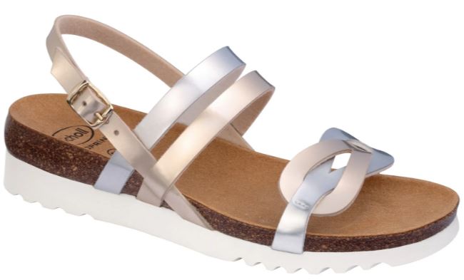 SOFIA SANDAL SYNLAMIN-W PLATINUM/SILVER BIOPRINT FREETIME FELTRO MICROFIBRA EVA F 39 COLLEZIONE SS20 - Farmacia Artemisia di Montecuollo Dott. Angelo snc