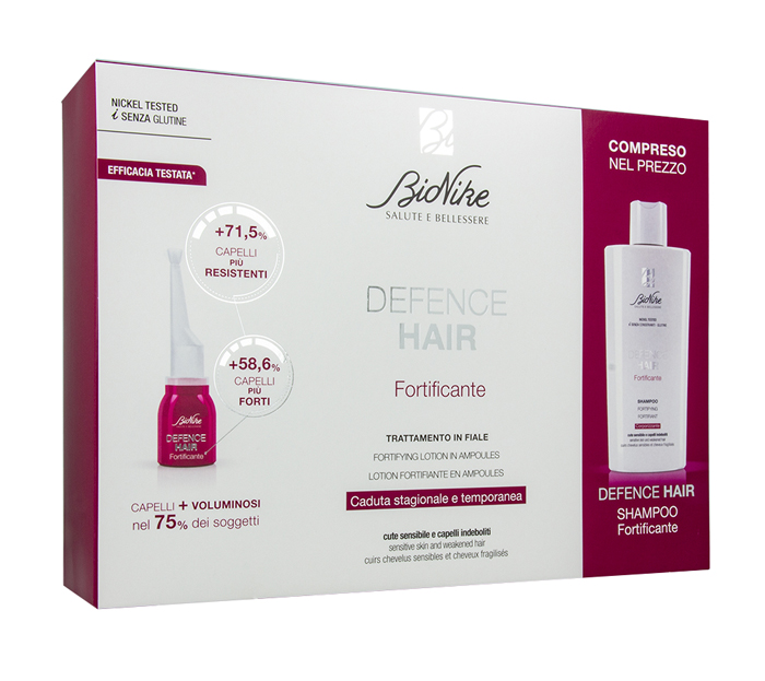 DEFENCE HAIR BIPACK RIDENSIFICANTE 21 FIALE 6 ML + SHAMPOO 200 ML - Farmacia Artemisia di Montecuollo Dott. Angelo snc