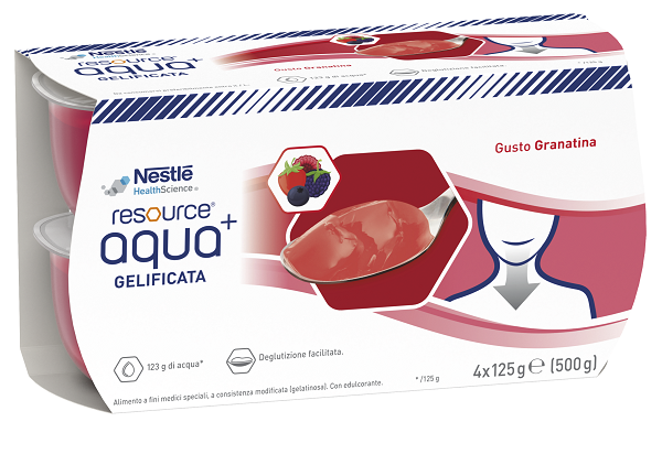 RESOURCE AQUA ACQUA GELIFICATA+GRENADA CUP 6 4X125 G - Farmacia Artemisia di Montecuollo Dott. Angelo snc