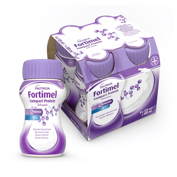 NUTRICIA FORTIMEL COMPACT PROTEIN GUSTO NEUTRO 4 BOTTIGLIE DA 125 ML - Farmacia Artemisia di Montecuollo Dott. Angelo snc