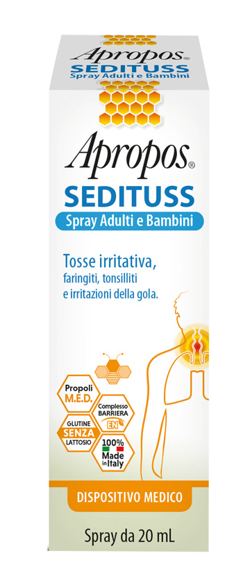 APROPOS SEDITUSS SPRAY ADULTI/BAMBINI 20 ML - Farmacia Artemisia di Montecuollo Dott. Angelo snc