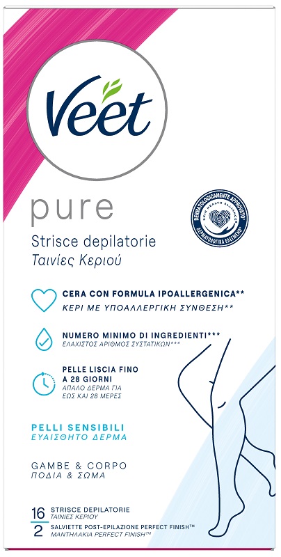 VEET STRISCE CORPO IPOALLERGENICHE 16 PEZZI - Farmacia Artemisia di Montecuollo Dott. Angelo snc