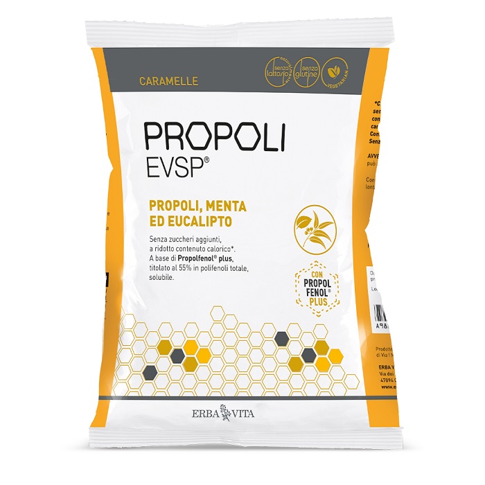 PROPOLI EVSP CARAMELLE PROPOLI MENTA EUCALIPTO 65 G - Farmacia Artemisia di Montecuollo Dott. Angelo snc