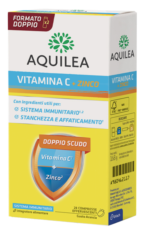 AQUILEA VITAMINA C 14 COMPRESSE EFFERVESCENTI BIPACK - Farmacia Artemisia di Montecuollo Dott. Angelo snc
