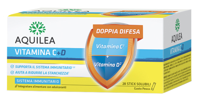 AQUILEA VITAMINA C+D 28 BUSTINE STICK - Farmacia Artemisia di Montecuollo Dott. Angelo snc