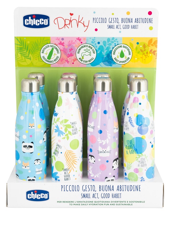 CHICCO BOTTIGLIA INOX DA 500 ML DISPLAY BOX - Farmacia Artemisia di Montecuollo Dott. Angelo snc