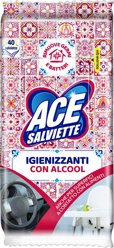 ACE SALVIETTE IGIENIZZANTI ALCOOL 40 PEZZI - Farmacia Artemisia di Montecuollo Dott. Angelo snc