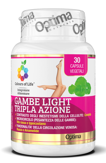 COLOURS OF LIFE GAMBE LIGHT TRIPLA AZIONE 30 CAPSULE VEGETALI 850 MG - Farmacia Artemisia di Montecuollo Dott. Angelo snc