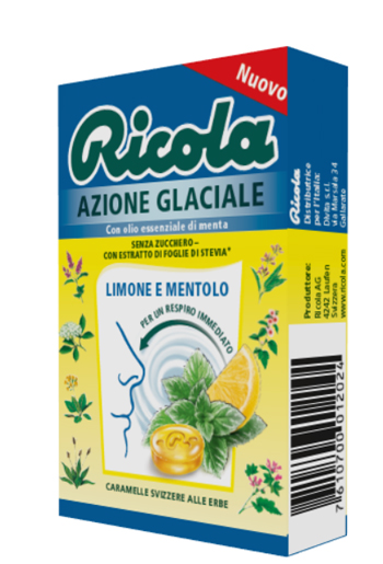 RICOLA AZIONE GLACIALE LIMONE E MENTOLO 50 G - Farmacia Artemisia di Montecuollo Dott. Angelo snc