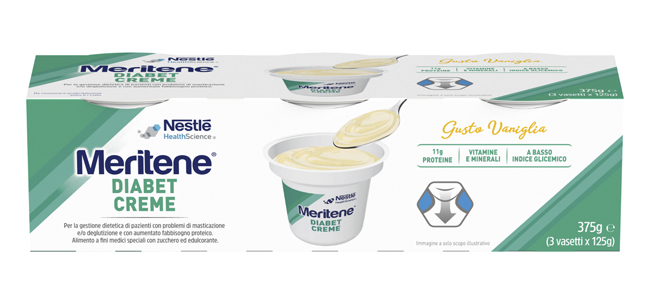 MERITENE DIABET CREME VANIGLIA 3 X 125 G - Farmacia Artemisia di Montecuollo Dott. Angelo snc